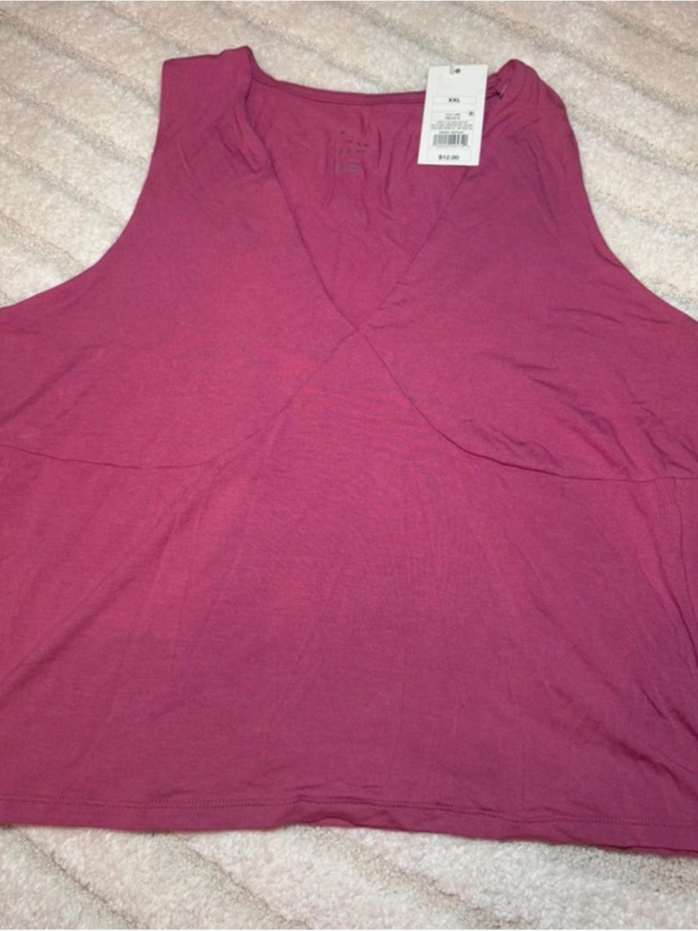 Women’s Sleeveless V-Neck Tank Top - Pink